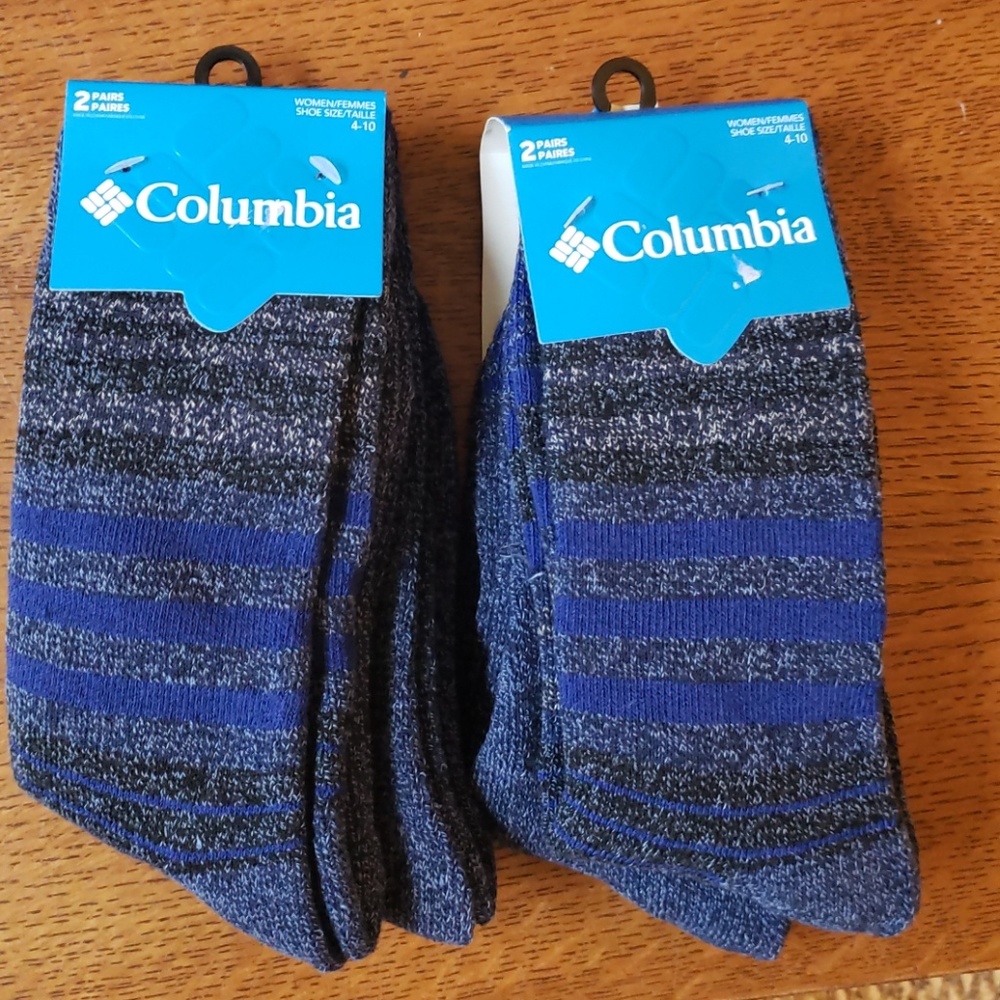 Women's Columbia Socks New in Package 4 pairs